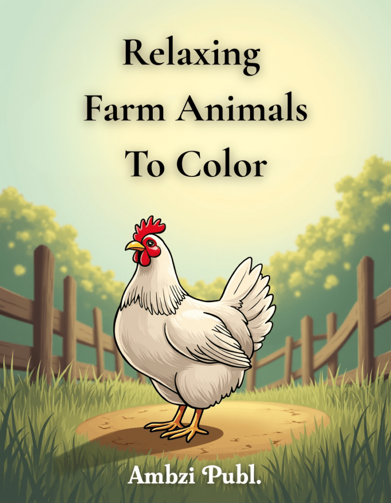 Relaxing Farm Animals To Color