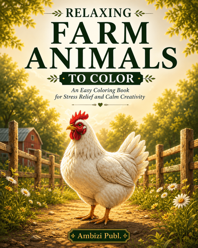 Relaxing Farm Animals To Color