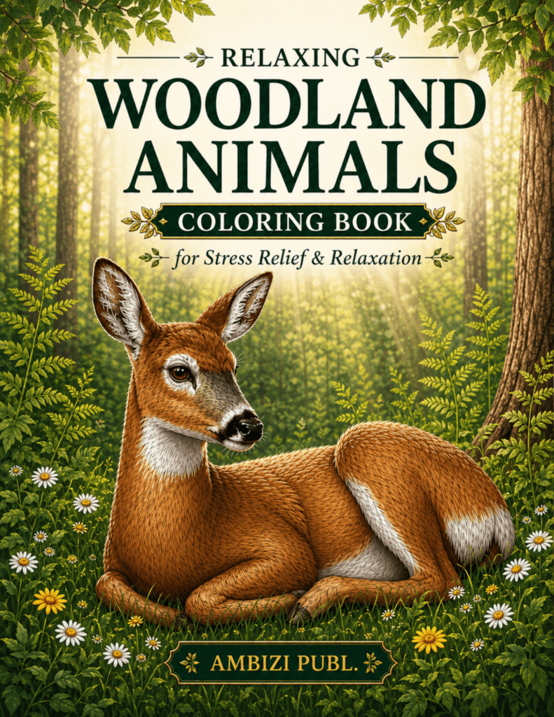 Relaxing Woodland Animals To Color
