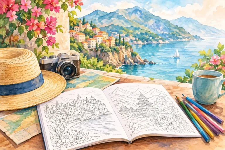 10 Best Travel Coloring Books for Calm Trips