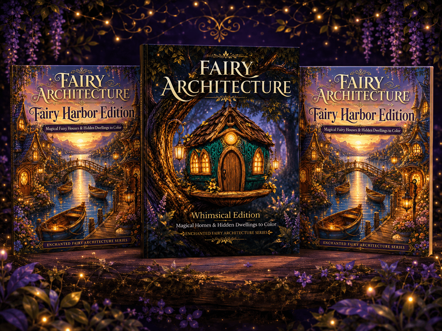 Three book covers: Fairy Architecture Series