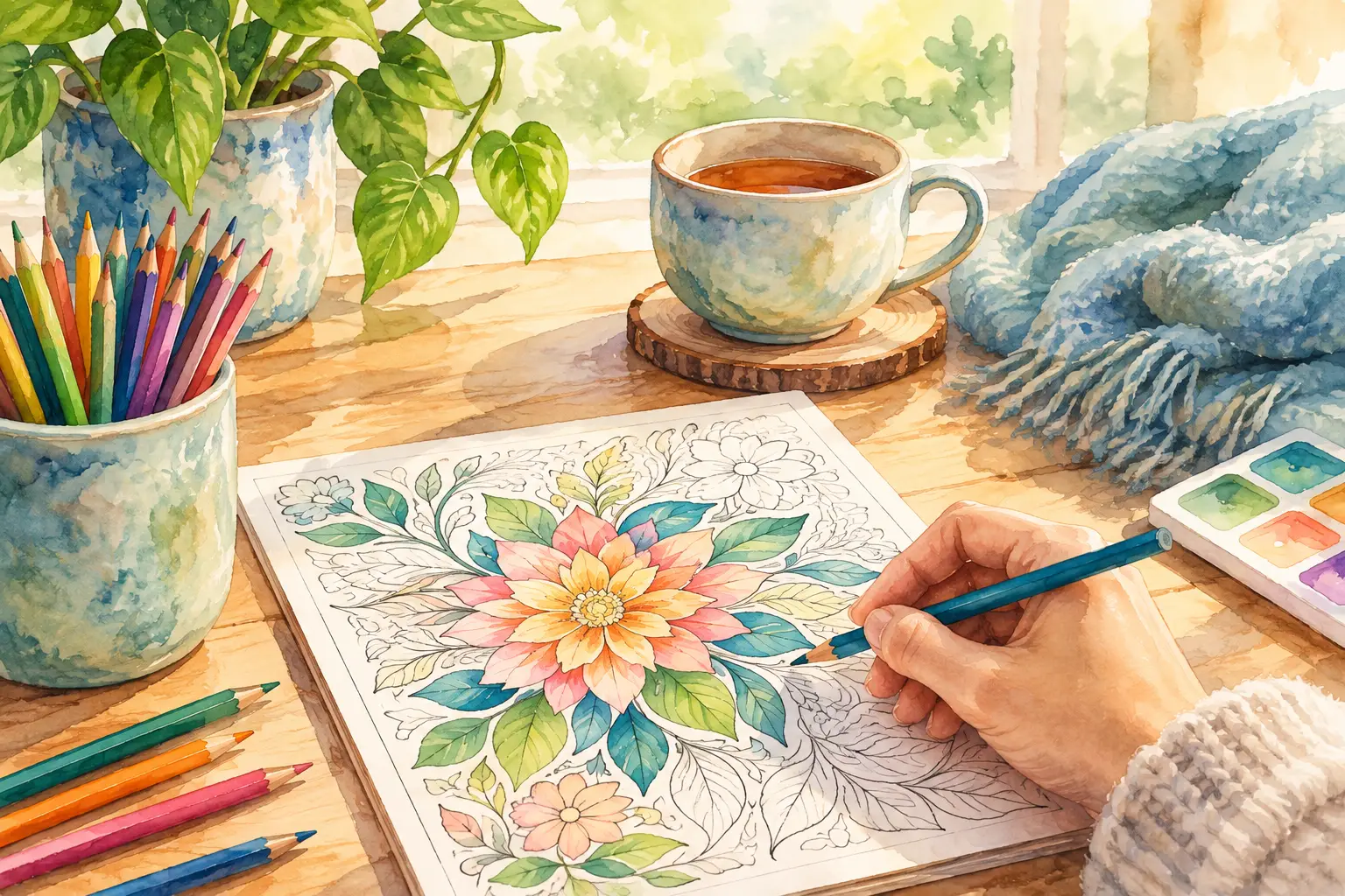 Adult Coloring for a Calmer, Screen-Light Break