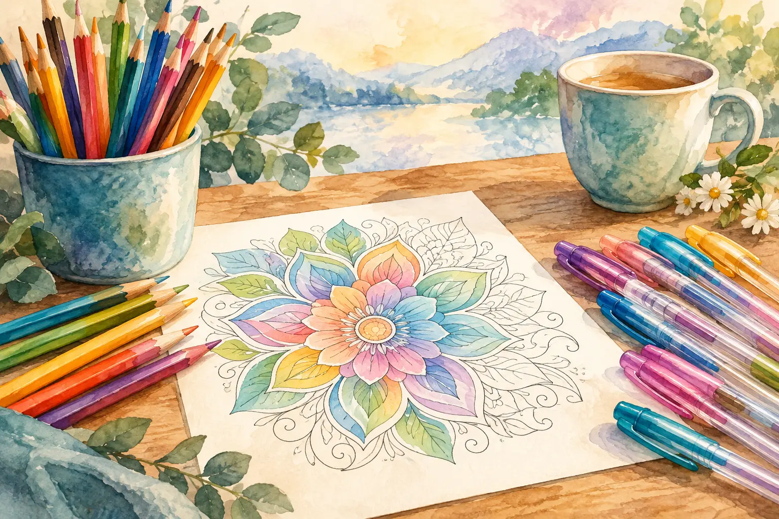 Colored Pencils Versus Gel Pens for Calm Coloring
